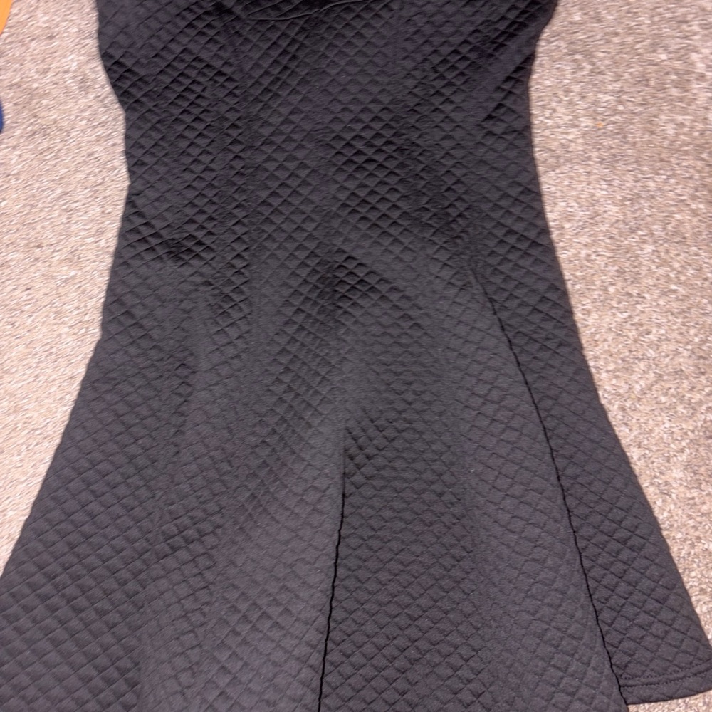 Elegant Black Quilted Dress